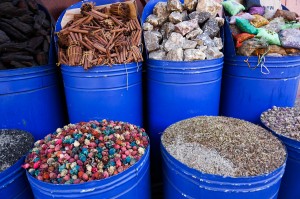 Marrakesh market stalls