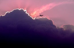 sunset airplane