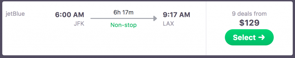 New York City to Los Angeles Flight