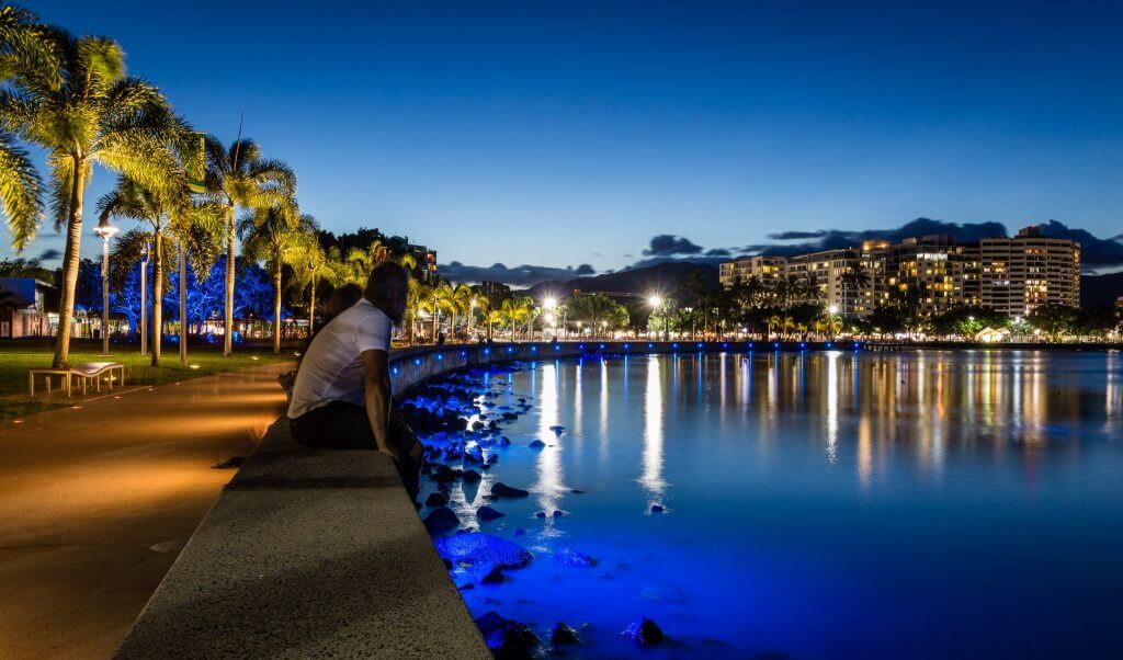 Cairns at nightfall